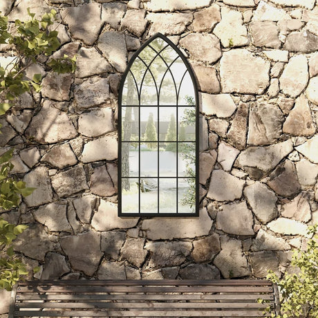 Vidaxl Gartenspiegel 100x45 cm Eisenschwarz