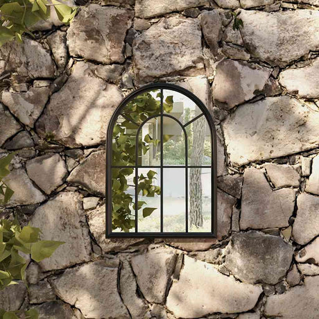 Vidaxl Gartenspiegel 60x45 cm Eisen schwarz