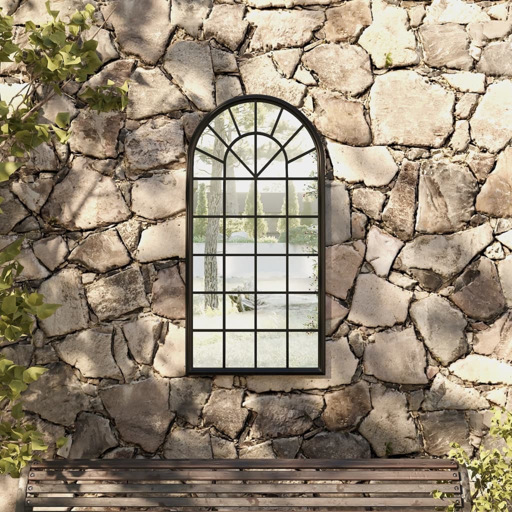 Vidaxl Garden Mirror 90x45 cm Iron Black