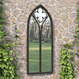 Vidaxl Garden Mirror 100x45 cm de hierro negro