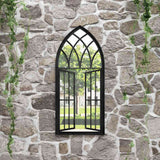 Vidaxl Gartenspiegel 100x45 cm Eisenschwarz