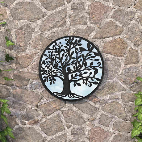 Vidaxl Gartenspiegel um 60 x 2,5 cm Eisen schwarz