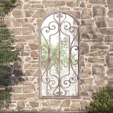 Vidaxl Garden Mirror 100x45 cm Eisensand -gelöscht