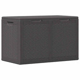 Vidaxl tuinbox 180 l pp rattan zwart