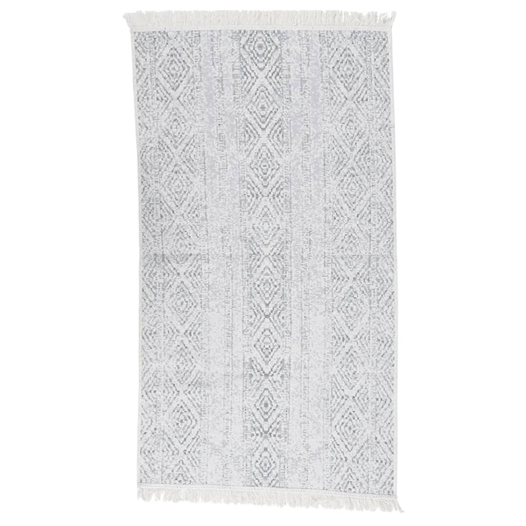 Tapis Vidaxl 120x180 cm Gris clair en coton