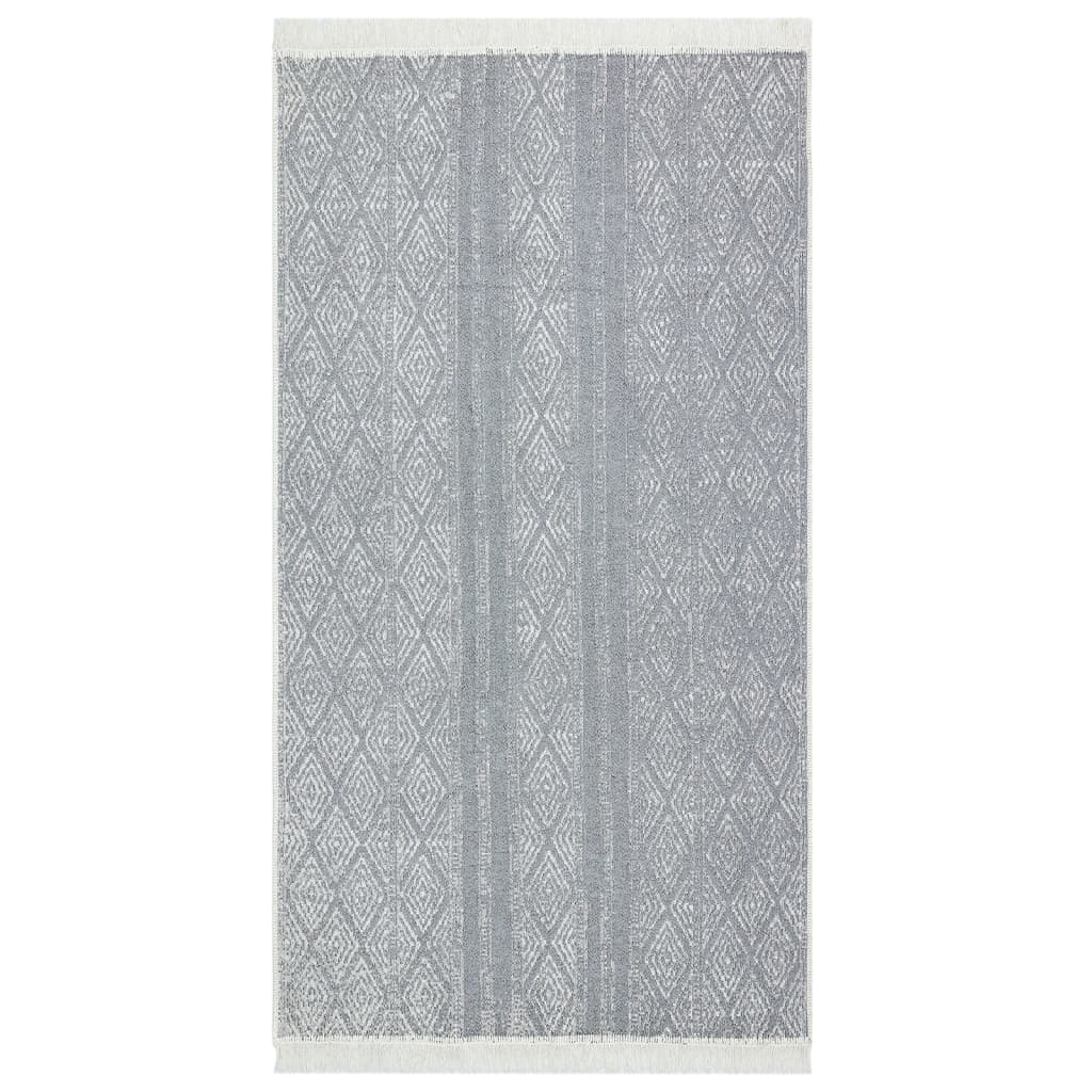 Tapis Vidaxl 120x180 cm Gris clair en coton