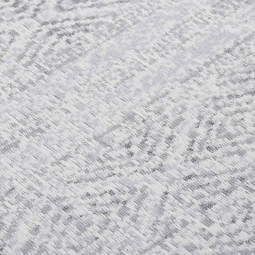 Tapis Vidaxl 120x180 cm Gris clair en coton