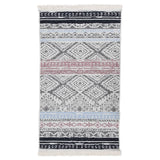 Vidaxl Teppich 120x180 cm Baumwollrosa und Aqua