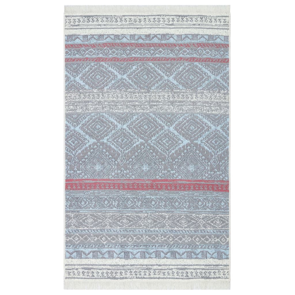 Tapis Vidaxl 160x230 cm Coton rose et aqua