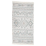 Vidaxl Teppich 120x180 cm Baumwolle Beige und blau