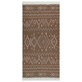 Vidaxl Teppich 120x180 cm Baumwolle Beige und blau