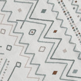 Vidaxl Teppich 120x180 cm Baumwolle Beige und blau