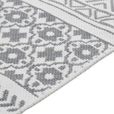 Tapis Vidaxl 120x180 cm Coton gris et blanc