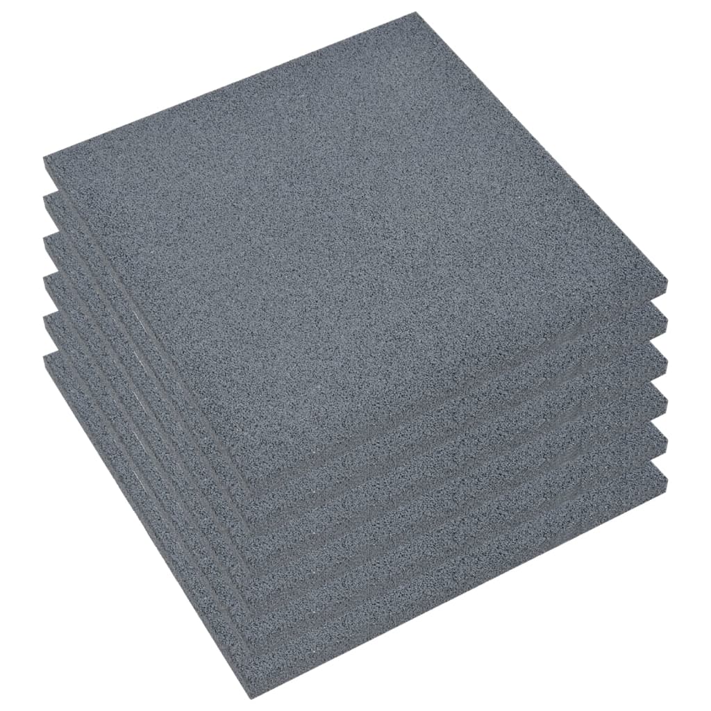 Vidaxl Valt tiles 6 st 50x50x3 cm rubber gray