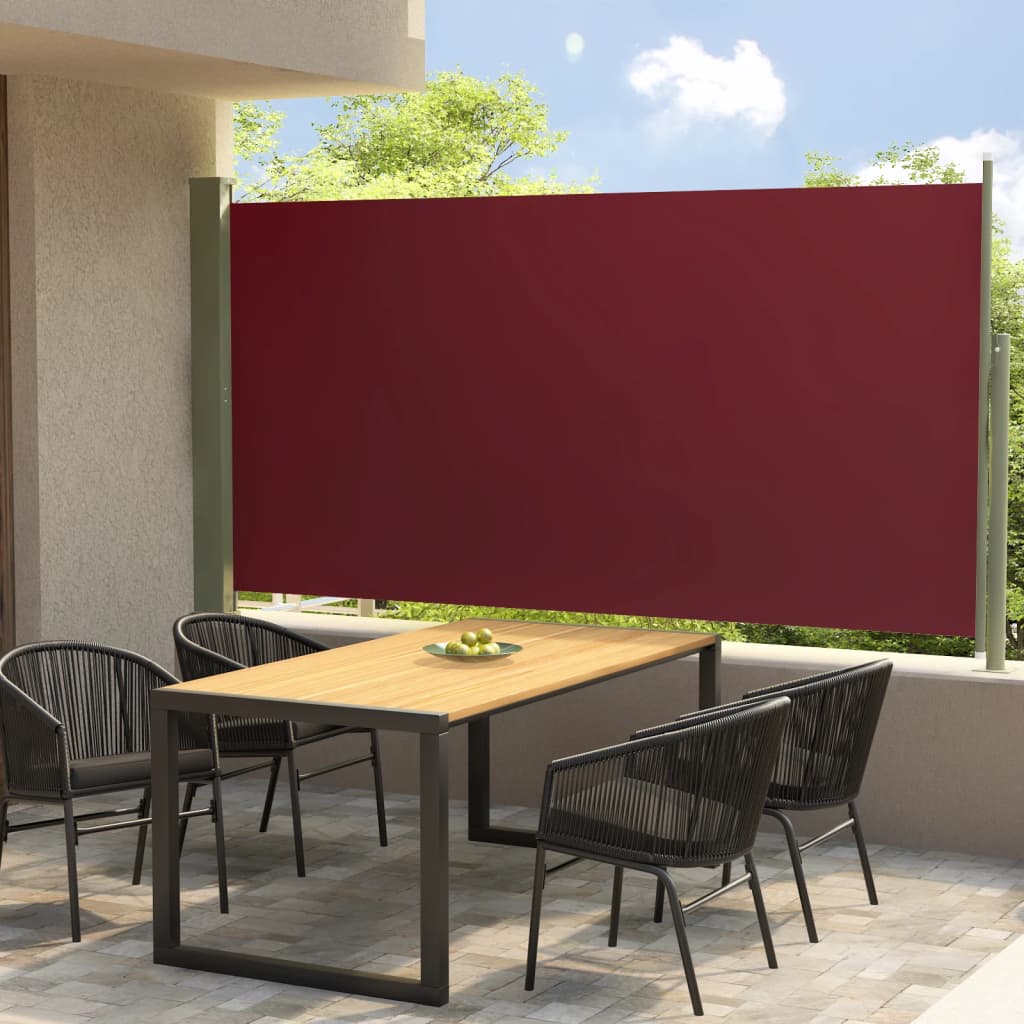 Vidaxl Garden Screen Extendable 160x300 cm röd