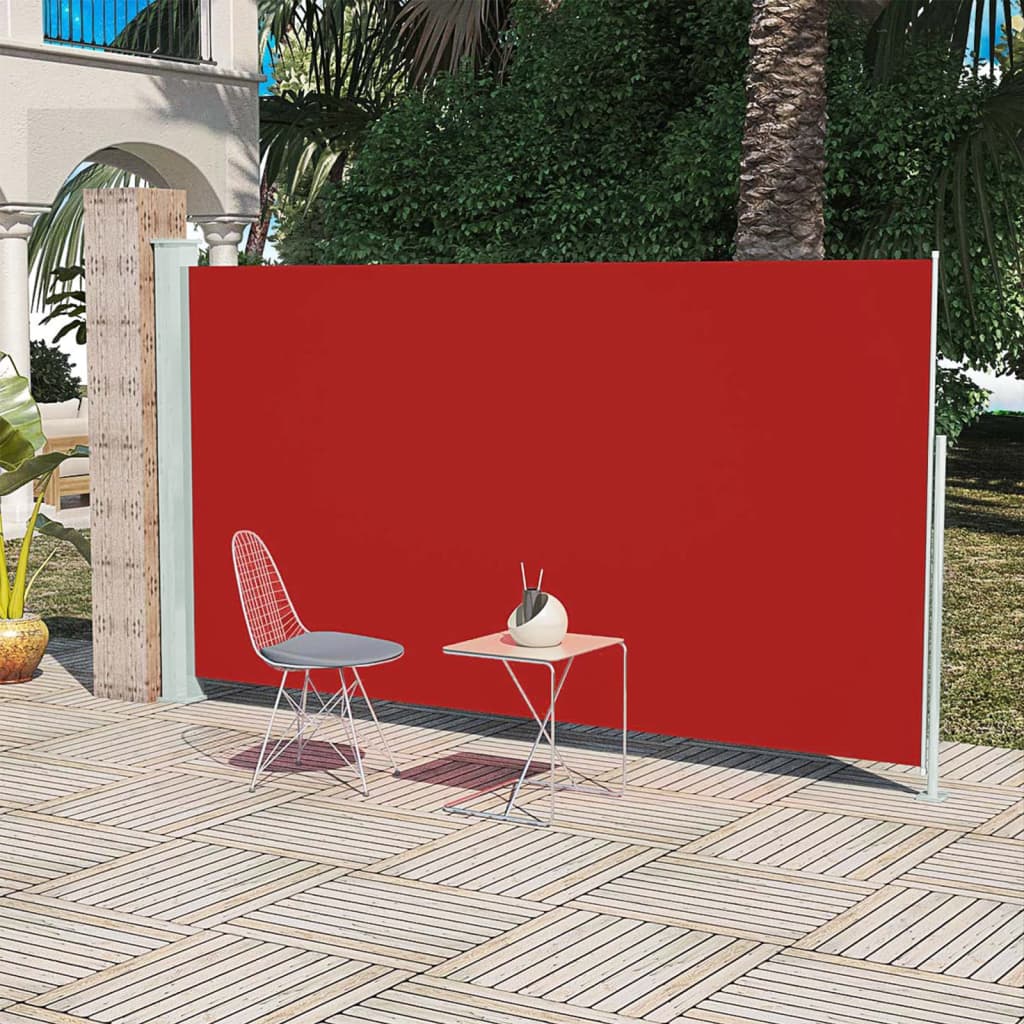 Schermo del giardino Vidaxl estendibile 160x300 cm rosso