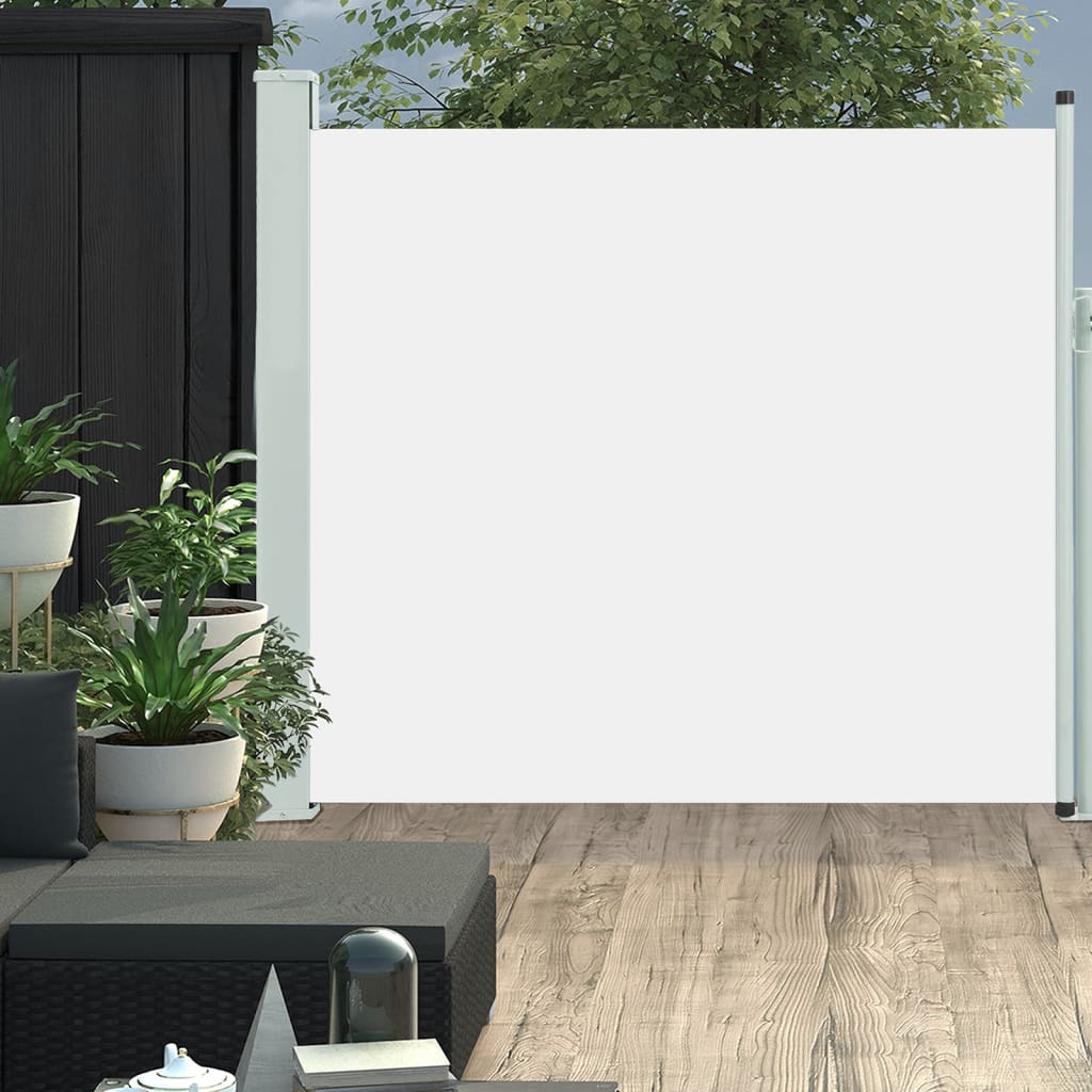 Schermo del giardino Vidaxl estendibile da 170x300 cm crema