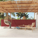 Schermo del giardino Vidaxl estendibile 117x600 cm rosso