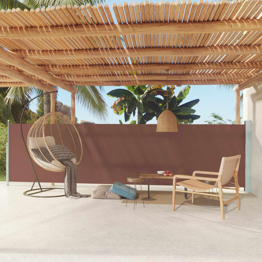 Vidaxl Garden Screen estendibile 140x600 cm marrone