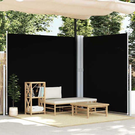VIDAXL -Windschutzscheibe aus Erweiterbar 200x600 cm schwarz
