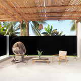 VIDAXL -Windschutzscheibe 180x1000 cm schwarz ausziehbar