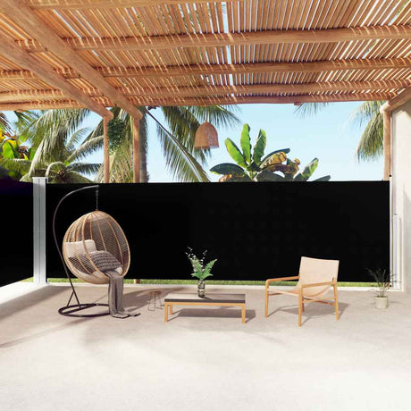 VIDAXL -Windschutzscheibe 180x1000 cm schwarz ausziehbar