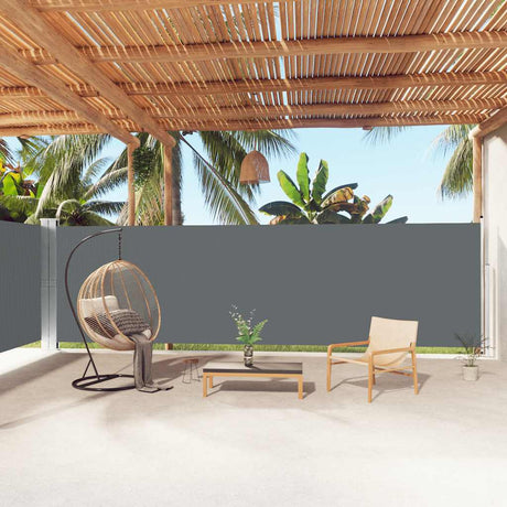 VIDAXL -Windschutzscheibe 180x1000 cm Anthrazit -ausziehbar