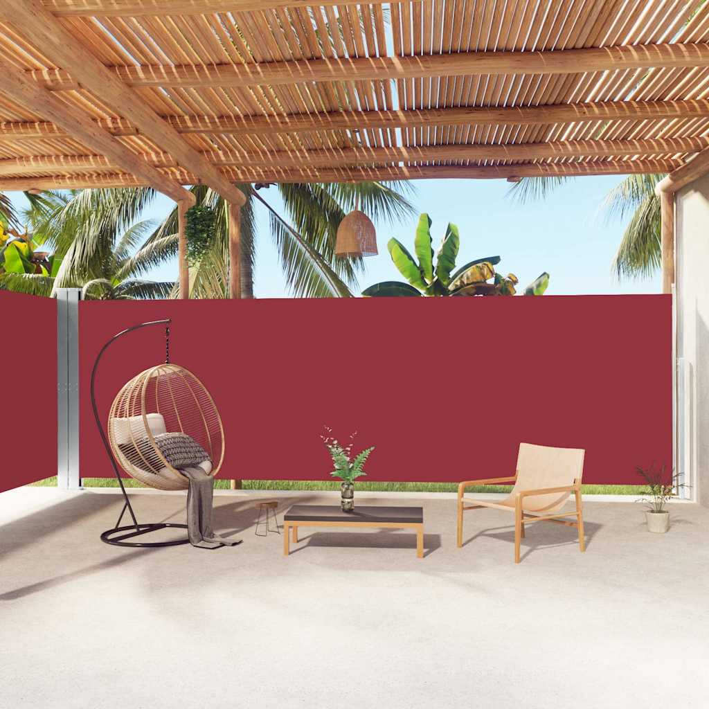 VIDAXL -Windschutzscheibe 200x1000 cm Rot ausziehbar