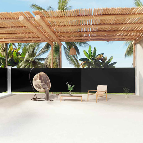 VIDAXL -Windschutzscheibe extentierbar 160 x 1200 cm schwarz