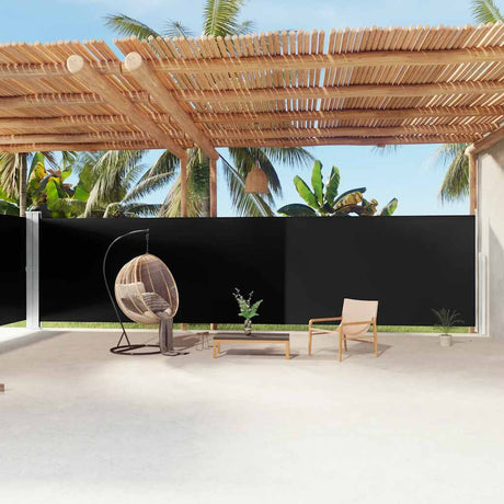 VIDAXL -Windschutzscheibe aus erweiterbares 200x1200 cm schwarz
