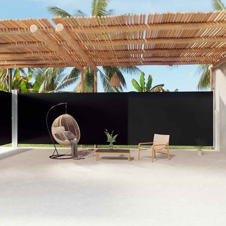 VIDAXL -Windschutzscheibe ausziehbar 220x1200 cm Schwarz