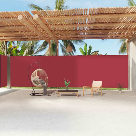 VIDAXL -Windschutzscheibe ausziehbar 220x1200 cm rot