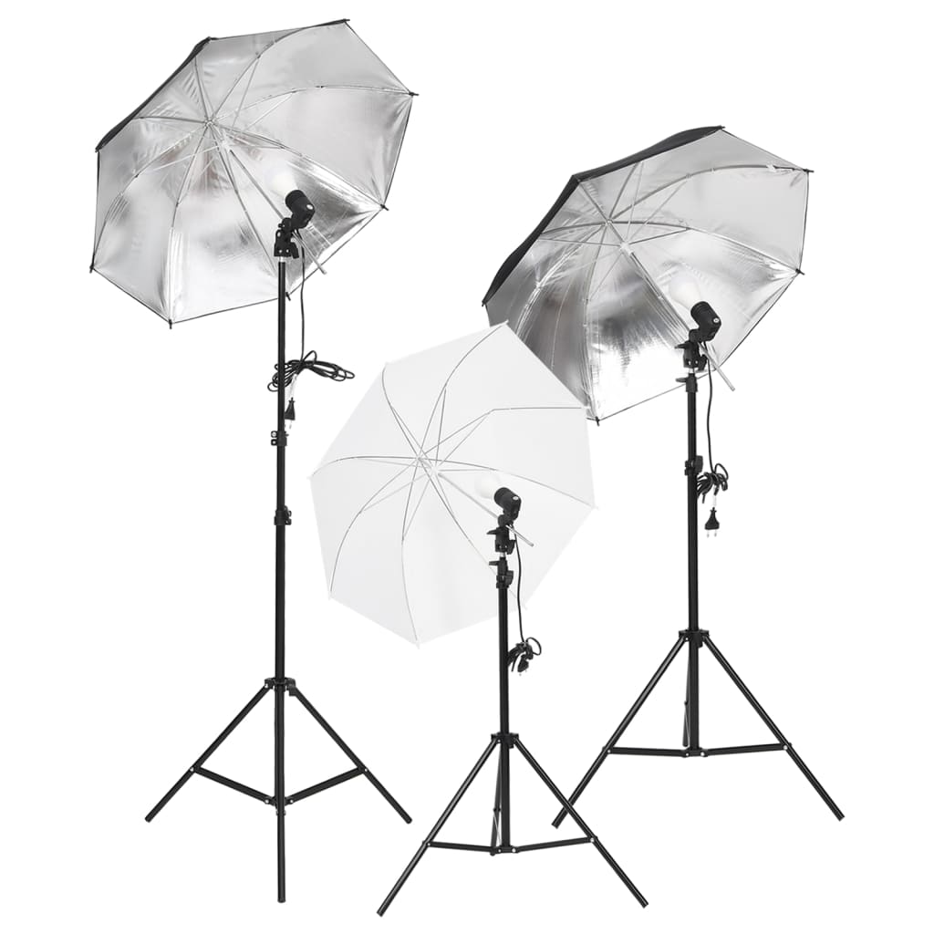 VidaXL Studio lighting set with tripods and umbrellas