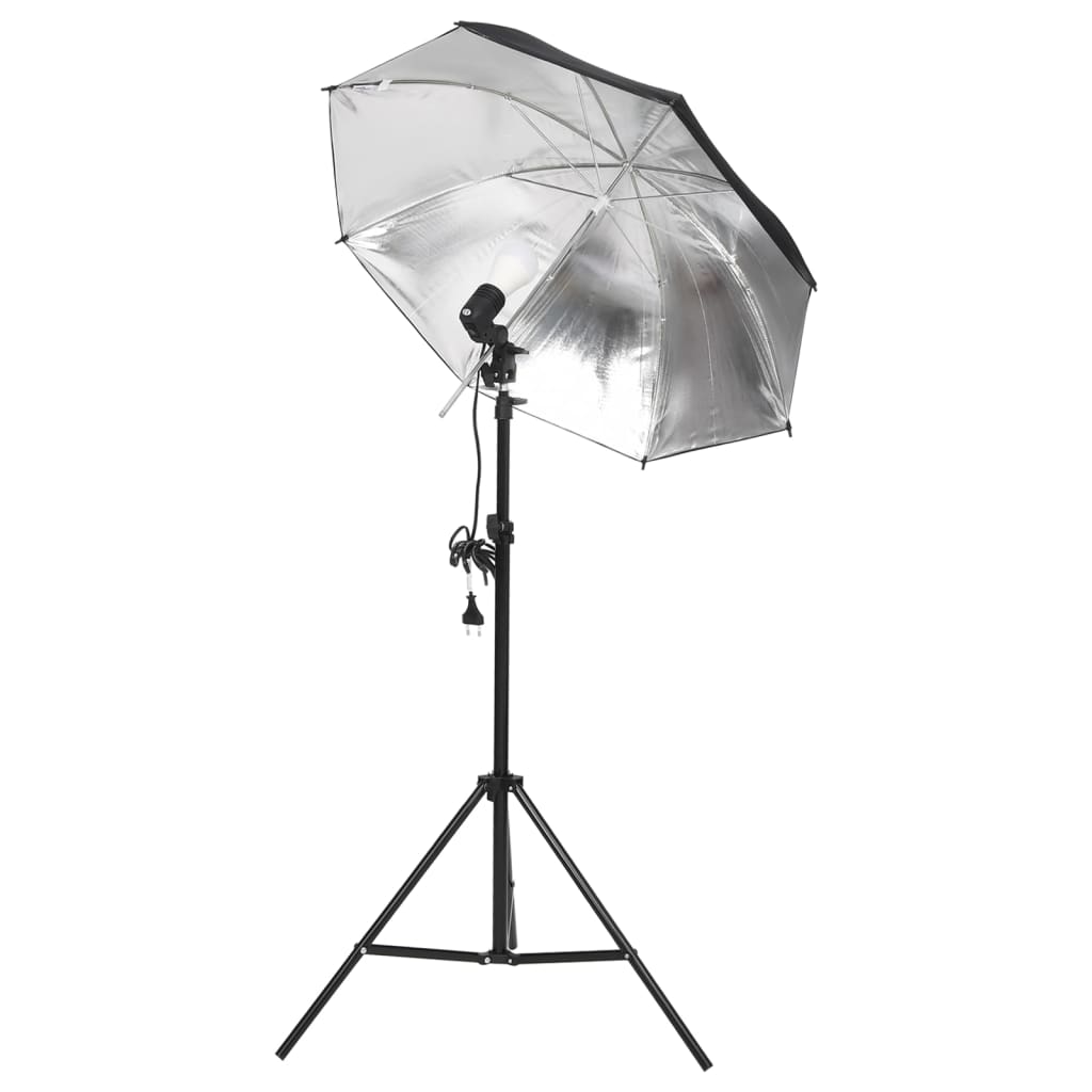 Vidaxl Studio Lighting Set con trípodes y paraguas