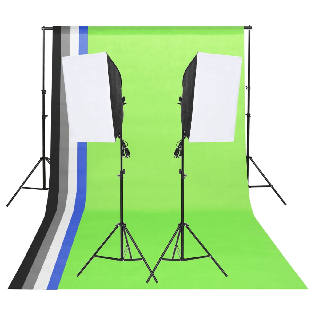 Vidaxl Studio Lighting Set con sfondi e softbox