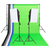 Vidaxl Studio Lighting Set mit Hintergründen und Softboxen