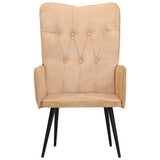 Vidaxl fauteuil canvas crèmekleurig