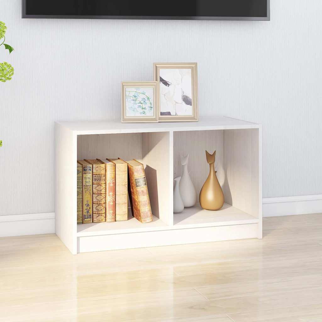 Vidaxl tv-meubel 70x33x42 cm massief grenenhout wit