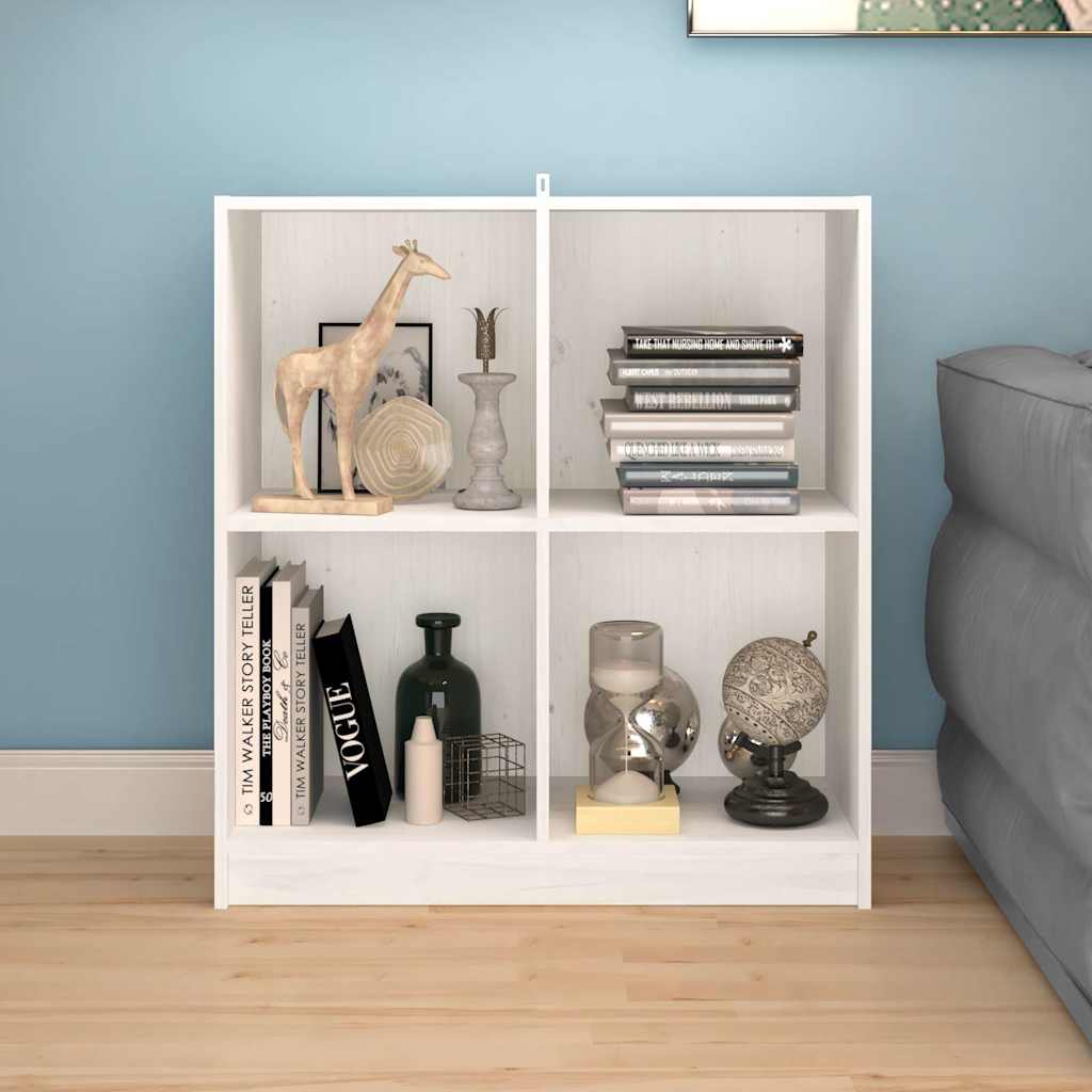 Vidaxl dressoir 70x33x76 cm massief grenenhout wit