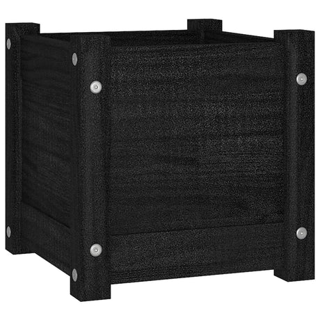 VIDAXL -Planungsbox 31x31x31 cm Festkiefer schwarz