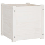 VIDAXL -Pflanzer 2 ST 40x40x40 cm Festkiefer weiß