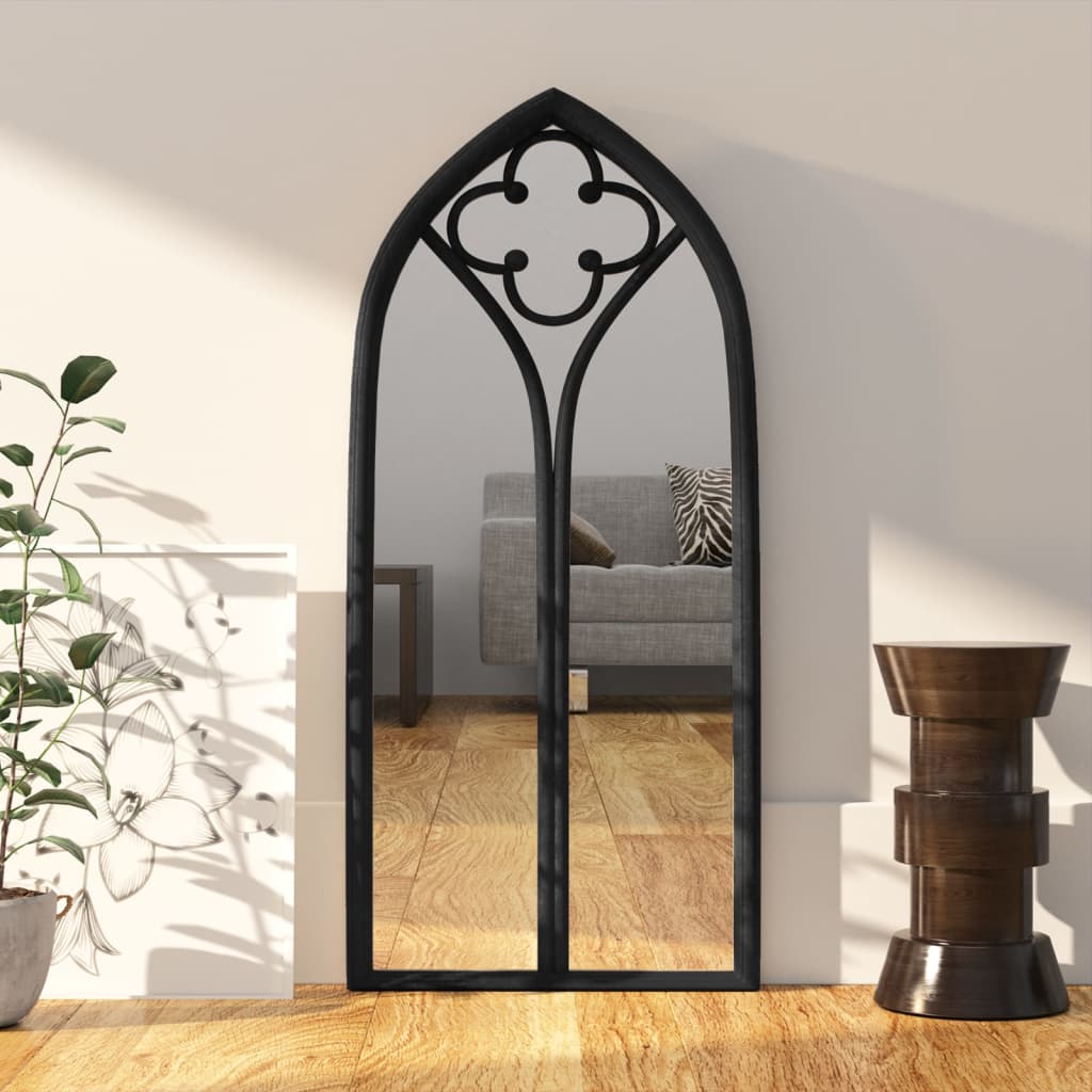 Vidaxl Mirror 100x45 cm Eisenschwarz