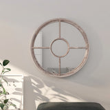 Vidaxx Spiegel rund 40x4 cm Eisen sandfarben
