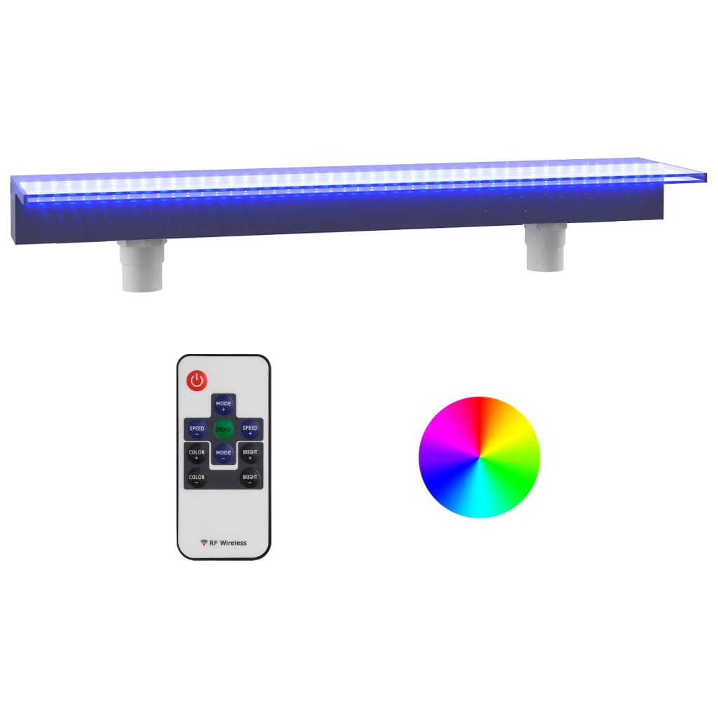 Vidaxl Wasserfall -Überdecke mit RGB -LEDs 108 cm Acryl