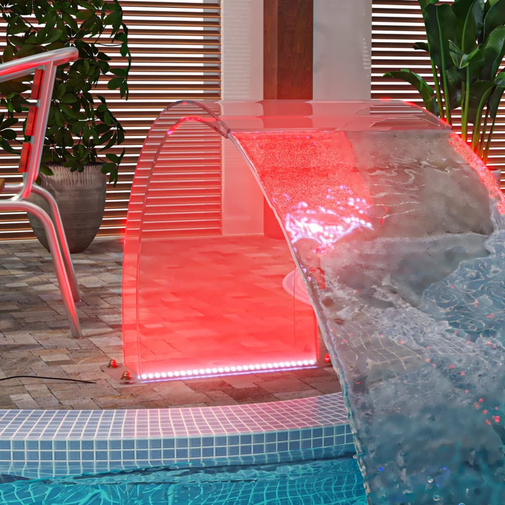 Vidaxl Swimming Pool Fountain med RGB LED: er 50 cm akryl