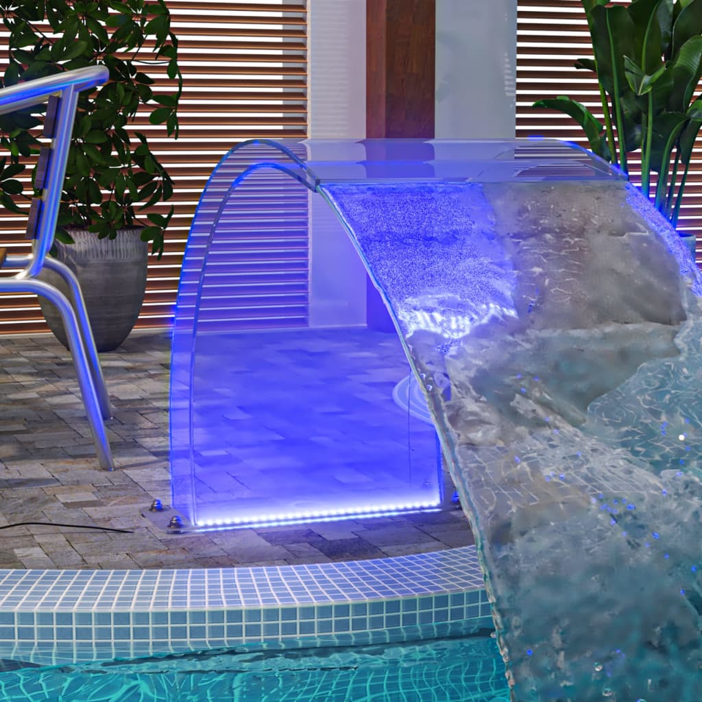 Vidaxl Swimming Pool Fountain med RGB LED: er 50 cm akryl