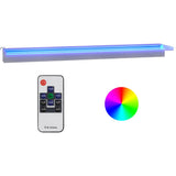 Vidaxl Wasserfallkreuzung mit RGB -LEDs 108 cm Edelstahl