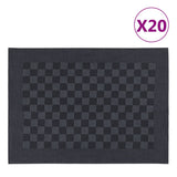 Vidaxl Küchentücher 20 ST 50 x 70 cm Baumwollschwarz und Grau