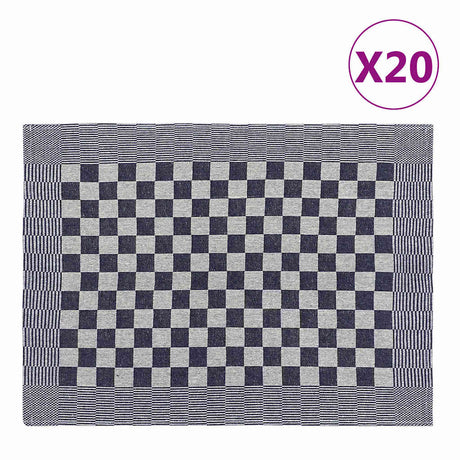 Vidaxl Küchentücher 20 St 50x70 cm Baumwollblau und Weiß