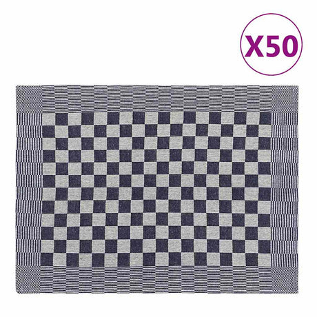 Vidaxl Küchentücher 50 St 50x70 cm Baumwollblau und Weiß